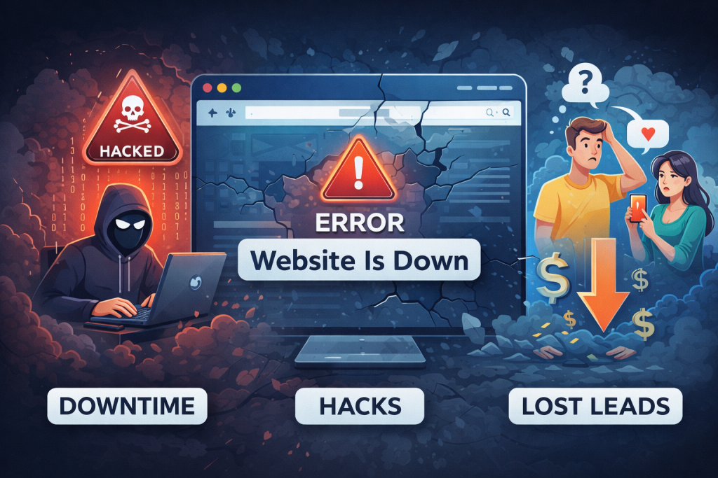The Real Cost of Not Maintaining Your Website (Downtime, Hacks, Lost Leads)