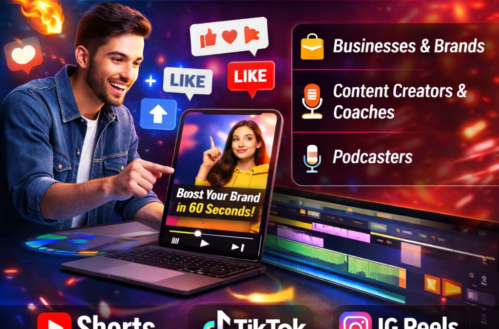 Short-Form Video Editing Services (Up to 60 Seconds Pack of 10)